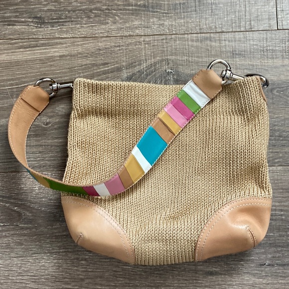 The Sak Handbags - The SAK Pink Label shoulder purse, cute multi-colored strap, excellent condition